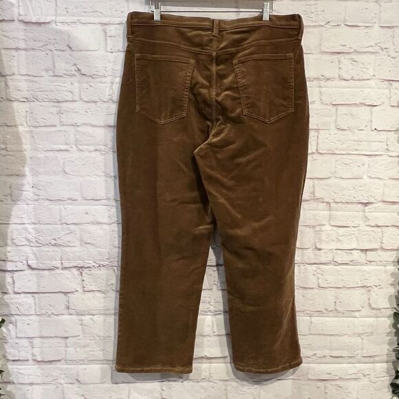 Banana Republic Premium Denim High Rise Straight Ankle Corduroy Pants 34 Cotton - Picture 2 of 8